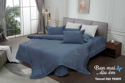 Bộ ga chun chần Tencel dệt Elan TE5011