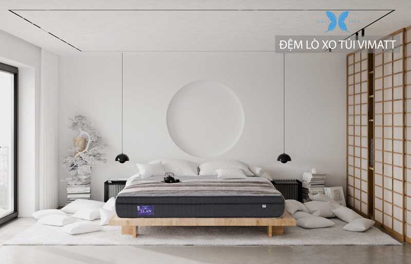 Đệm lò xo túi cuộn Elan Vimatt 24cm