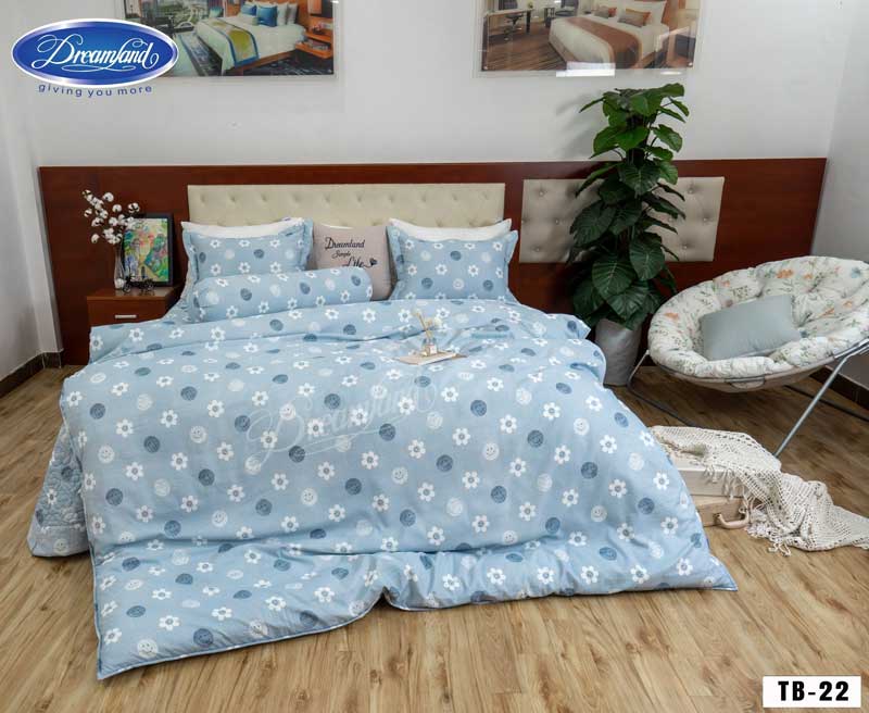 Bộ chăn ga Dreamland Tencel Bamboo TB22