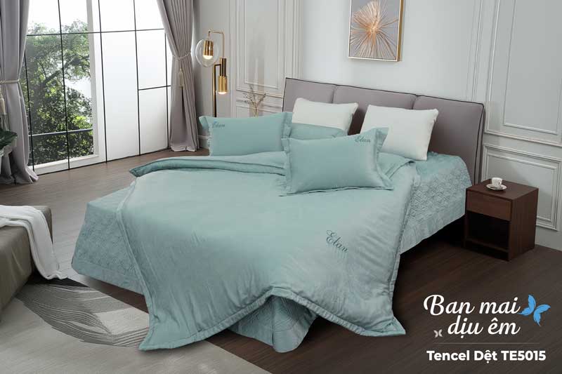 Bộ ga chun chần Tencel dệt Elan TE5015