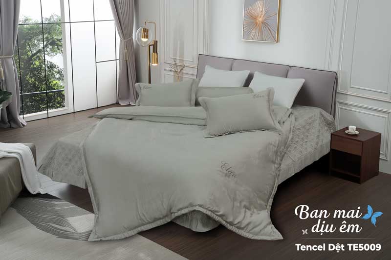 Bộ ga chun chần Tencel dệt Elan TE5009