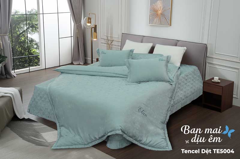 Bộ ga chun chần Tencel dệt Elan TE5004